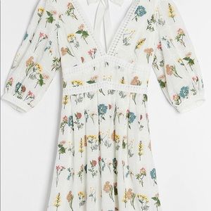 Anthropologie floral embroidered dress